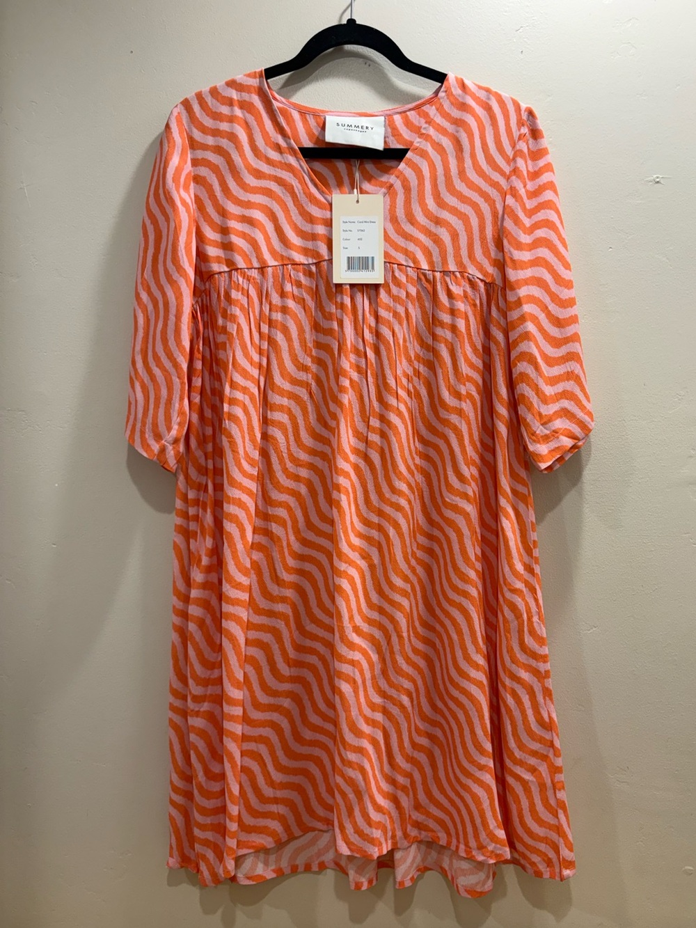 SUMMERY Copenhagen Carol Mini Dress Pink Orange NWT Size S